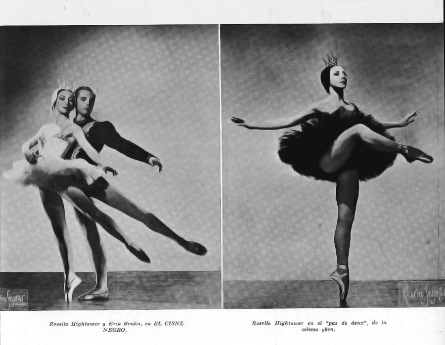 Dos fotos de la bailarina durante su actuación.